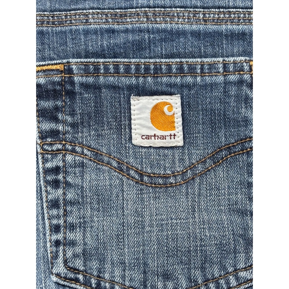 Carhartt Womens Traditional Fit Blue Denim Jeans WB001 FIO Size 12 x 30 - Picture 3 of 6